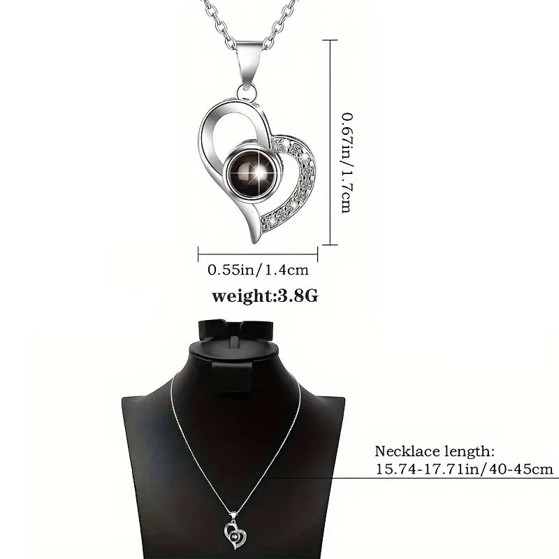 Eternal Rose & Heart Pendant