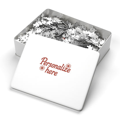 Personalized Puzzle with Photo – Gift in Tin Box